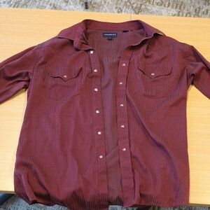 Extra Large Panhandle Slim Button Up With Striking Buttons.